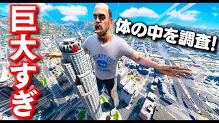 【GTA5】巨大すぎるトレバーを攻略する！トレバーの体の中はどうなっているのか？口から入って調査してみた！巨大フランクリン vs 巨大トレバーで背を比べてみた！【ほぅ】