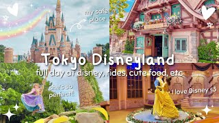 japan vlog 🌸🌈 full day at tokyo disneyland: best rides, food, crying a lot ♡