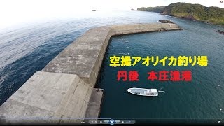 空撮アオリイカ釣り場（京都）丹後 本庄漁港