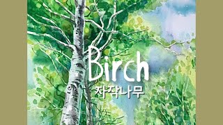 봄풍경 자작나무 / 수채화 그림 / watercolor / birch / spring art / spring landscape