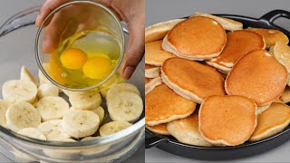 I Combined Egg With Banana & Make This Delicious Mini Banana Pancake Recipe | Mini Banana Pancake