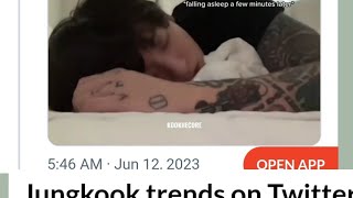 Jungkook trends on Twitter after he falls asleep during live, 6 million people watch it