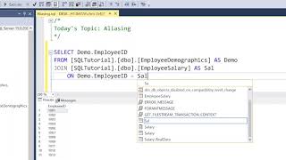 Intermediate SQL Tutorial Aliases (part 6)