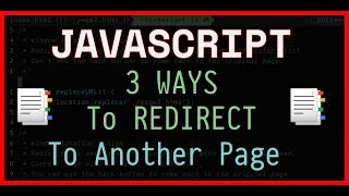 How to Redirect To Another Webpage In JavaScript