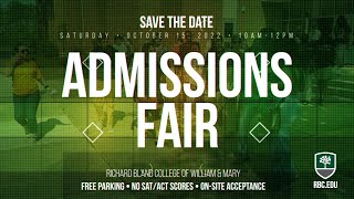 RBC Admissions Fair Oct. 15th