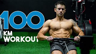 100KM WORKOUT! It took me 9 HOURS to complete! My 100k subs celebration video...