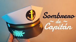 Cómo hacer un Sombrero de Capitán con Cartulina muy fácil y rápido - Momuscraft