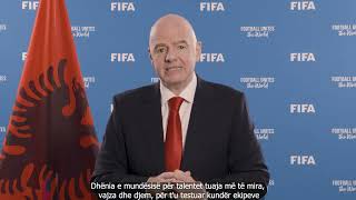 Mesazhi i Presidentit të FIFA-s, Infantino në Mbrëmjen Gala ttë FSHF “Topi i Artë 2024”