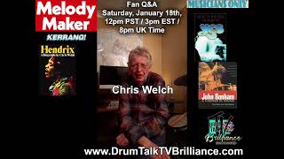 Ask Chris Welch! - Fan Q\u0026A for Drum Talk TV Brilliance Members