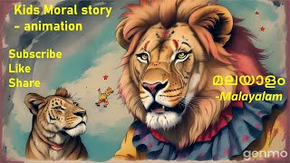 Kids Moral story-Animation-ജീവിതത്തിലെ യഥാർത്ഥ സന്തോഷവും വിജയവും-സർക്കസ് മൃഗ സുഹൃത്തുക്കൾ-Malayalam