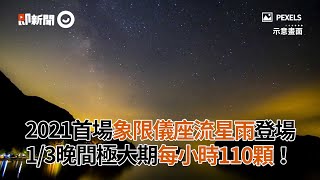 2021第一場！「象限儀座流星雨」大爆發.每小時110顆