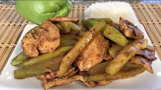 How To Make Stir Fry Chicken Chayote Squash-Mexican Food Recipes