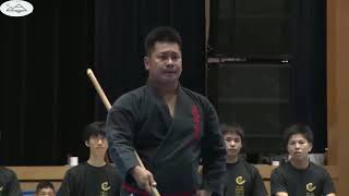 Kobudo (bo) 第1回 沖縄空手国際大会 1 OKINAWA KARATE INTERNATIONAL TOURNAMENT 2018 final Kobudo Kinjo vs Enkamp