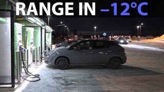 Nissan Leaf 62 kWh winter range test