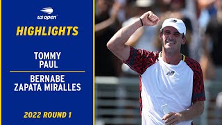 Tommy Paul vs. Bernabe Zapata Miralles Highlights | 2022 US Open Round 1