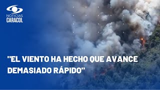 Incendio forestal llegó hasta dos exclusivos condominios de Floridablanca: impactantes imágenes