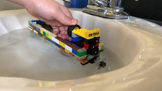 LEGO ship in water