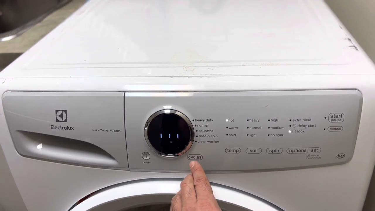 Electrolux Washer Diagnosis And Error Codes - YouTube