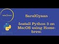 Install Python on Macos using Homebrew