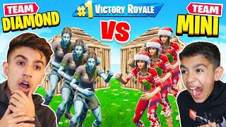 Team Diamond VS Team Mini 4v4 Fortnite Box Fights!