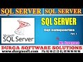 Sql Server tutorial || onlinetraining||sql subqueries Part-1 by Narayana