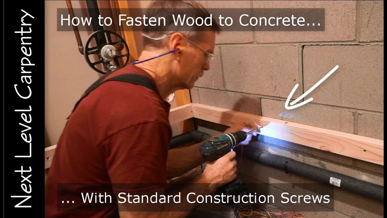 Master Carpenter Hack: How To Fasten Wood To Concrete With Standard ...