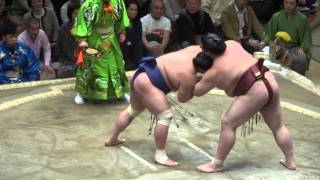 20140113 大相撲初場所2日目　稀勢の里　ｖｓ　妙義龍　キセノンヒヤリ