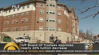 IUP Board of Trustees Approves Nearly 20% Tuition Decrease