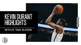 Kevin Durant Highlights | Brooklyn Nets vs. Portland Trail Blazers | 11.17.22