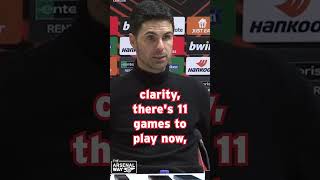 "11 MORE FINALS" Mikel Arteta Reacts After Arsenal Exit Europa League On Penalties 🔴 #Shorts