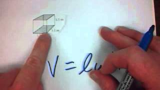 Mr. v teaching math - Measurement Lesson 9a Volume of a Rectangular Prism