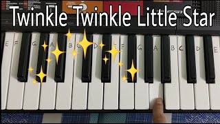 Twinkle twinkle little star easy piano tutorial.