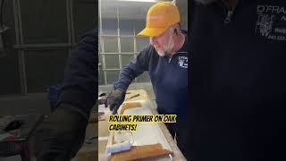 Fast way to prime cabinets!!