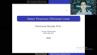 Persamaan Diferensial Biasa : Sistem Persamaan Diferensial Linear (Definisi dan Solusi) #PDB#MNA#ODE