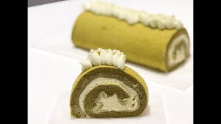 Matcha Mochi Swiss Roll | 抹茶麻糬瑞士卷