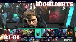 FNC vs G2 - Game 1 Highlights | Round 1 LEC 2022 Spring Playoffs | Fnatic vs G2 Esports G1