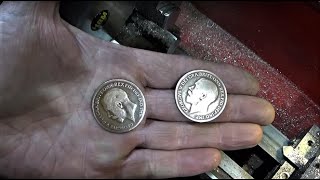 How To Make A Trick Penny Coin On The Chinese Mini Lathe