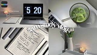 5am study vlog | 5am study mornings, lots of writing, matcha, UPDF