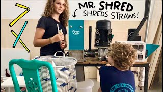 Precious Plastic Shredder Machine Demo - Shredding Straws