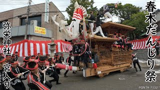 岸和田 春木だんじり祭　2024　弥栄神社宮入り