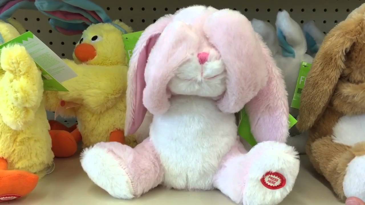 Peek A Boo Giggling Silly Happy Pink Bunny Rabbit Easter Toy Video ...