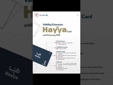 #Hayya Card Validity Extension To Enter Qatar Valid Until Jan 2024 # ...