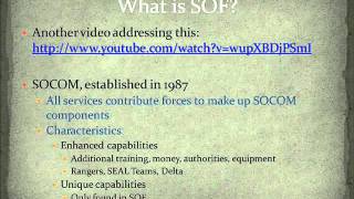 Difference between SOF (Special Operations Forces) and SF (Special Forces)