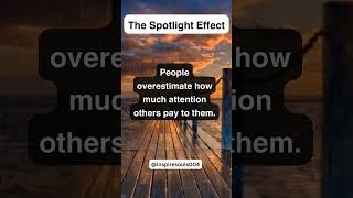 The Spotlight Effect  #darkpsychologyfacts  #mentalhealth #facts #mentalillness #pshycology