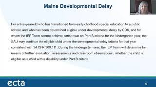 CDS ECTA Training #2 Developmental Delay