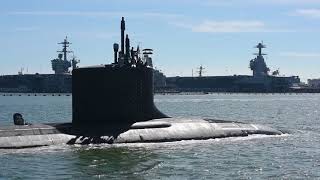 PCU Washington (SSN 787) Pulls into Naval Station Norfolk following Sea Trials