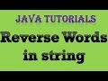 Reverse Words in a String in Java