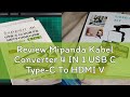 Review Mipanda Kabel Converter 4 IN 1 USB C Type-C To HDMI VGA HUB Adapter Travel 4K VGA USB 3.0