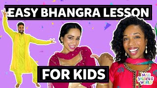 BHANGRA DANCE For BEGINNERS | FUN And EASY Kids DANCE LESSON | Indian Dance |Miss Jessica's World
