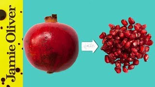 How To De-Seed A Pomegranate | Jamie’s 1 Minute Tips